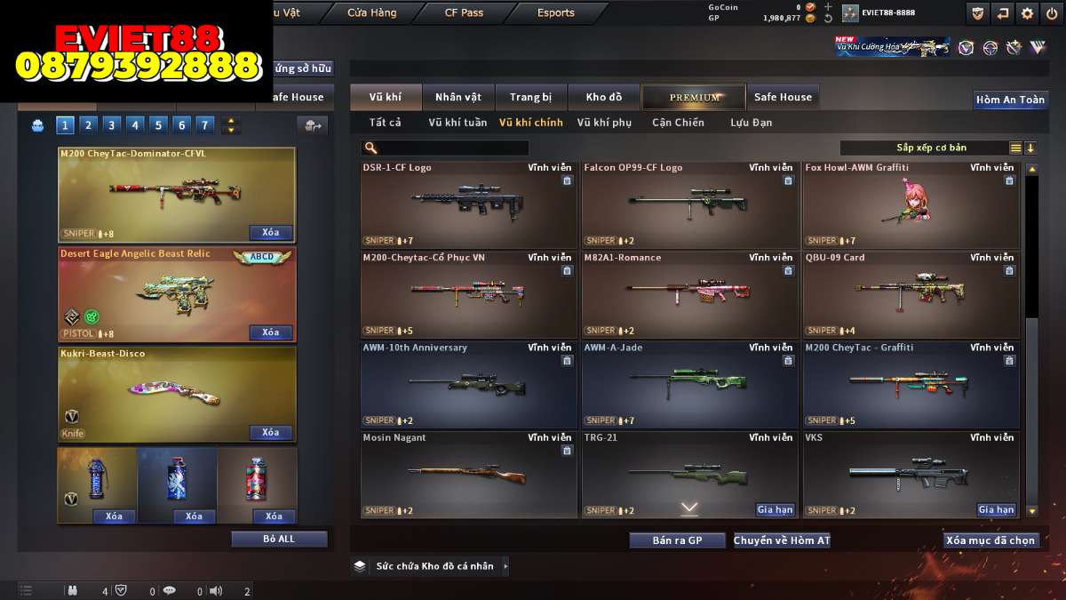 shop acc cf uy tin gia re